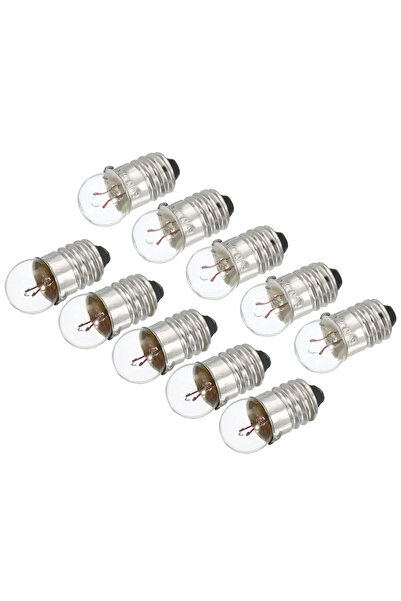 OEM Set of 10 2.2V globe flashlight bulbs, E10 thread socket (554-10)