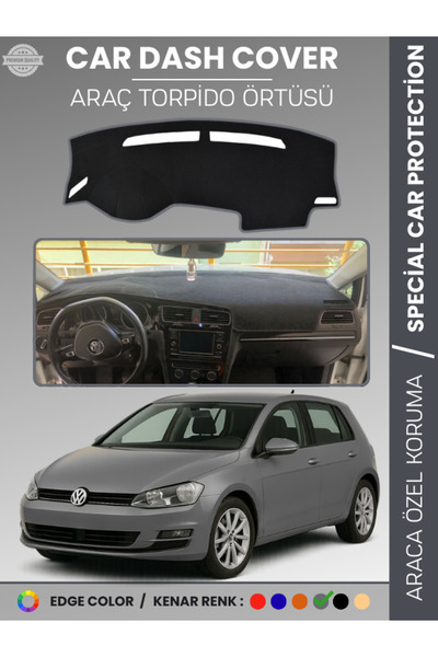 e-biz غطاء لوحة القيادة الأمامية لسيارة فولكس فاجن جولف 7 (2013-2020) يحمي ال...