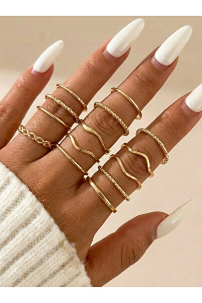 Ervalina 14 Piece Multiple Basic Ring Set