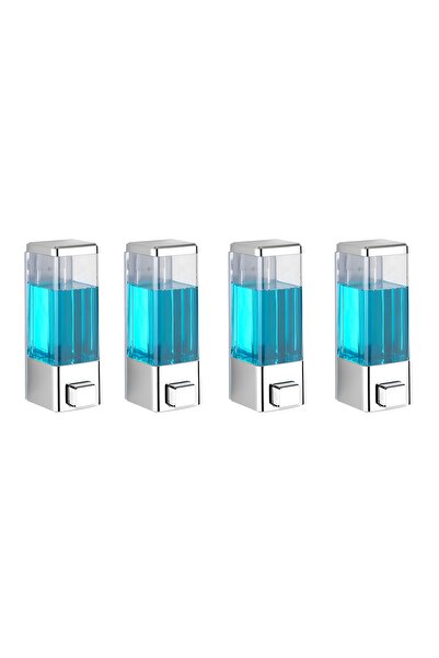 DLN SHOP 4 Pieces Wall Mounted Liquid Soap Dispenser Shampoo Dispenser. Both ...