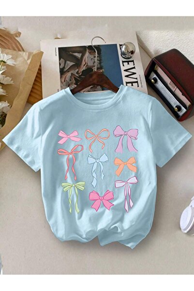 Velostra Girl's Colorful Ribbon Printed Oversized Comfortable Daily Use Combe...