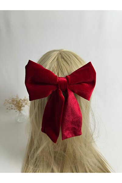 MegssStore Red Velvet Bow Automatic Buckle