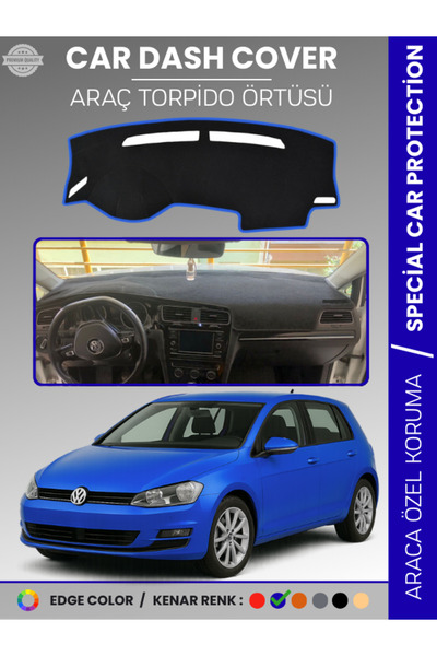 e-biz غطاء لوحة القيادة الأمامية لسيارة فولكس فاجن جولف 7 (2013-2020) يحمي ال...