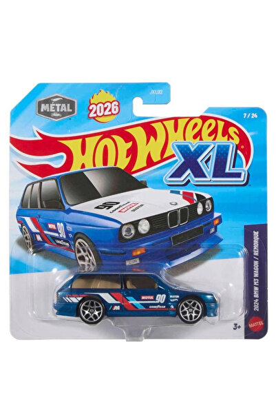 HOT WHEELS XL Diecast Araba Tekli Paket 1:43 2024 Bmw M3 Wagon/Remorque-JKL04