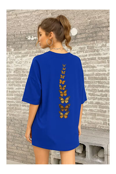 ZEMLİYA Ουνισέξ Μπλουζάκι  "Πεταλούδα " με τύπωμα - Μοντέρνο Στυλ