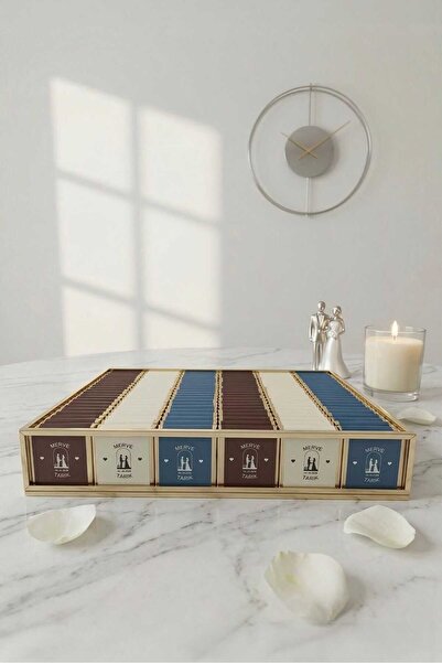 Melodi Çikolata Kişiye Özel İsteme Söz Nişan Çikolatası Cam Pirinç Kutuda 1 K...