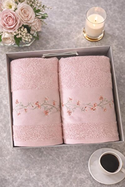 Casa Camelia 100% Cotton Piece Towel Set, Head Towel and Bath Towel