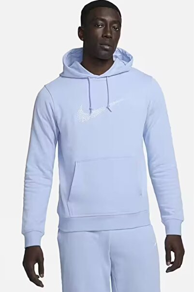 Nike Sportswear Swoosh Clup Hoodie Men's Blue Sports Sweatshirt