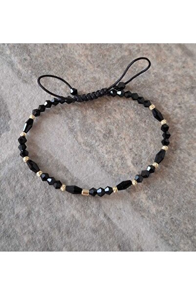 Handmade Unisex handmade bracelet with fine 14k gold elements