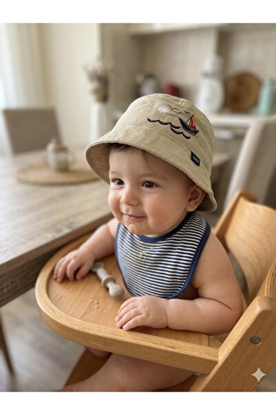 PIECE SIGNATURE 100% Cotton, Cute Baby Boy Bucket Hat (43-46 cm)