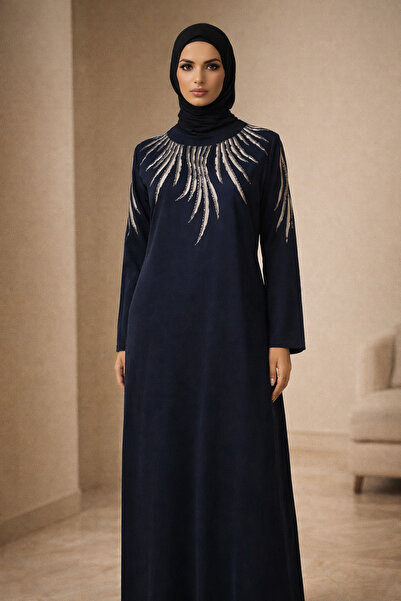 HESNA Rochie de damă mărime mare de tranziție și cu imprimeu de calitate pent...