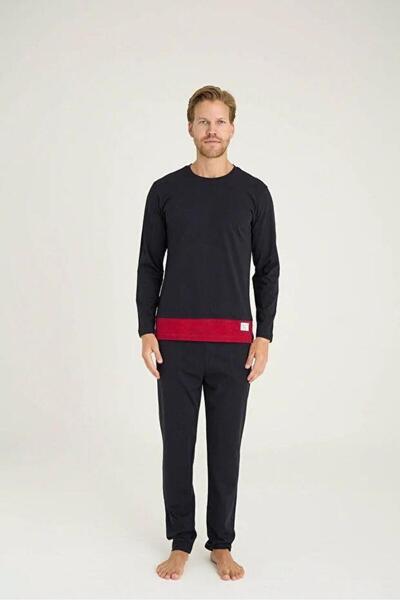 KLY Set de pijamale pentru bărbați Premium bumbac 100% 4 Seasons Fabric guler...