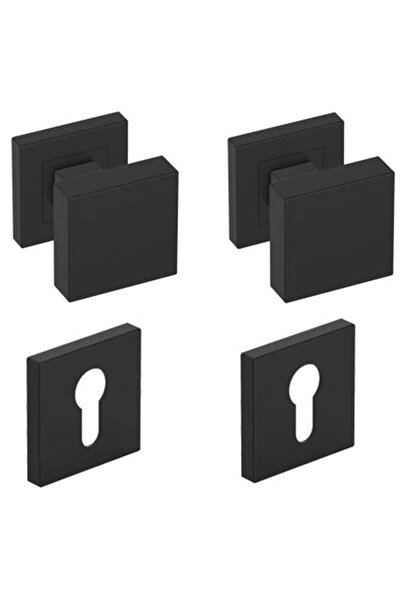 THG Topaz Mobile Black Matte Door Buttons with Rosette