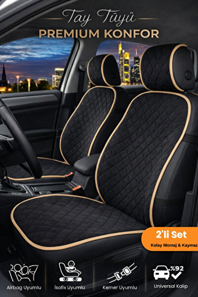 e-biz Car Seat Cover Thai Feather 2-Piece Front Cushion – Anti-Sweat, Non-Sli...