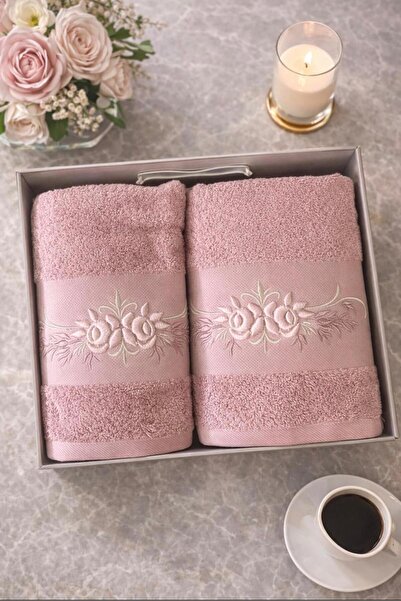 Casa Camelia 100% Cotton Piece Towel Set, Head Towel and Bath Towel