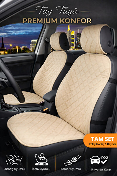 e-biz Car Seat Cover Thai Feather Car Seat Cover Min Leather Full Set – Anti-...