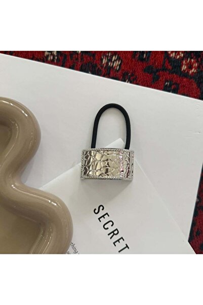 Alice İsstanbul Silver Ezme Rectangular Rubber Buckle