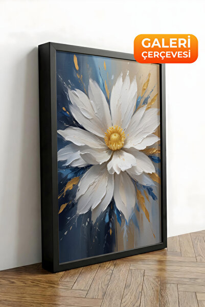 Zestia Πίνακας σε καμβά με μαύρο πλαίσιο Bright Daisy – Σειρά Premium Μοντέρν...