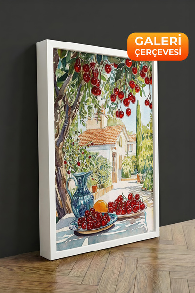 Zestia Πίνακας σε καμβά με λευκό πλαίσιο Cherry Trees Premium Series No 108490