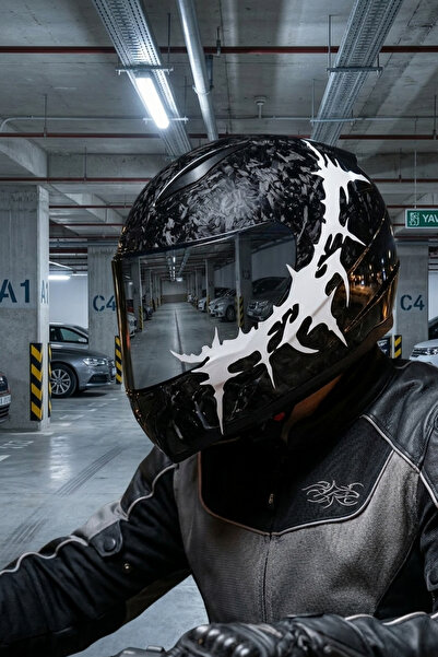 Banxtre Kask ve Motosiklet için Gotik Diken Sticker Etiket (1 Adet)