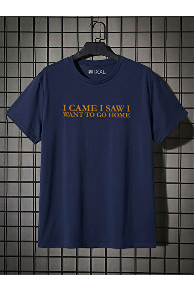 North Whiskers "I Came I Saw I Want to Go Home" Printed T-Shirt - Navy Blue 1...