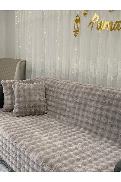 BURYAHOME Puffy Booble Cushion Gray 43X43