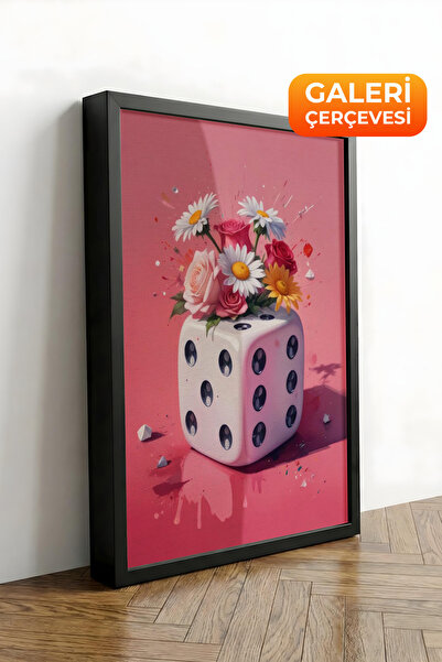 Zestia Πίνακας σε καμβά με μαύρο πλαίσιο Flowered Zar Premium Series No 110016