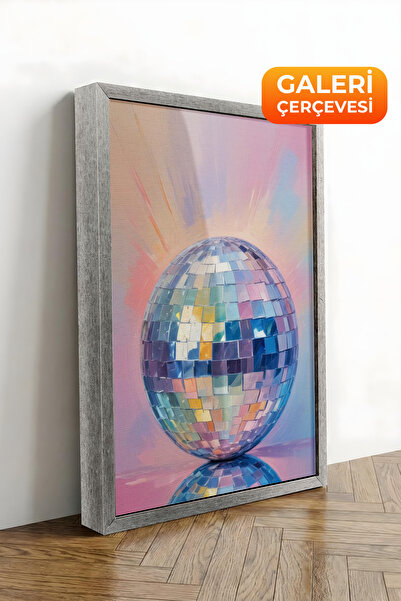 Zestia Minge de discotecă din pânză cu ramă argintie – Seria Premium Pastel S...