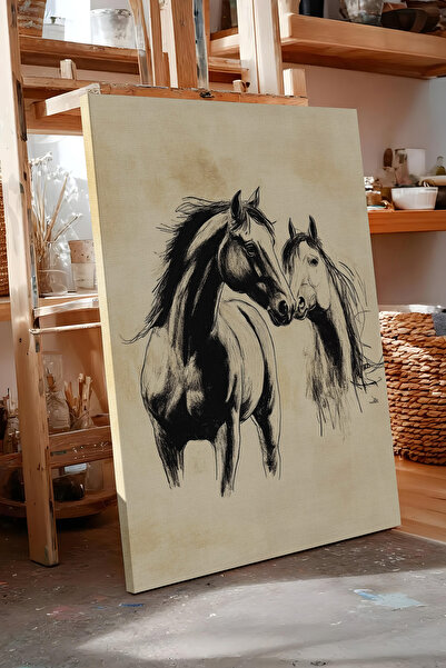 Zestia Tablou pe pânză Cai nobili Seria Premium Nr. 108604