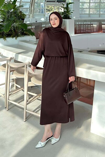 lamelif Crystal Skirt Suit Dark Brown