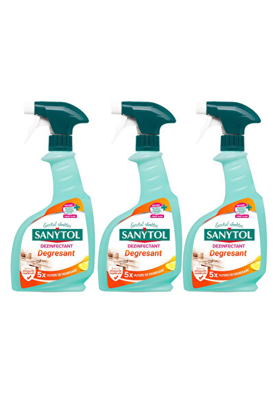 Sanytol Set 3x Degreaser and Disinfectant Spray Kitchen, 500 ml