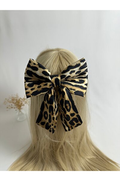 MegssStore مشبك تلقائي على شكل فيونكة منقوشة