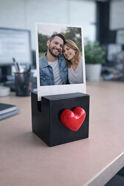 unique florya Βάση φωτογραφιών με καρδιά, θήκη για κάρτες μνήμης, διακοσμητικ...