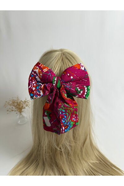 MegssStore مشبك تلقائي على شكل فيونكة منقوشة