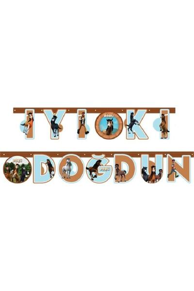 İrem Parti Dükkanı Doru Horse Happy Birthday Text 2 Mt.