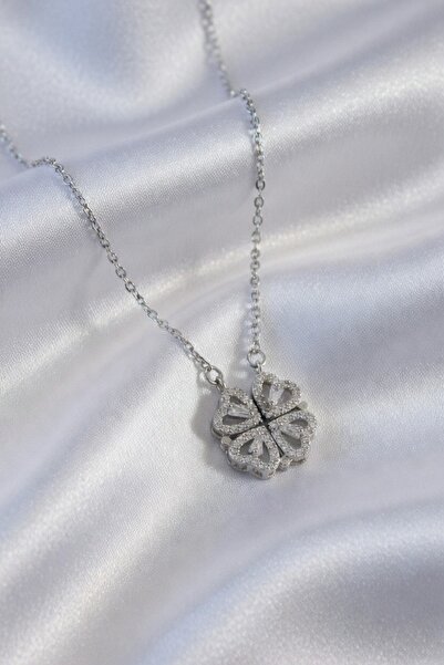 Jadem Gold 316L Stainless Steel Pop-Up Clover Model Women's Necklace