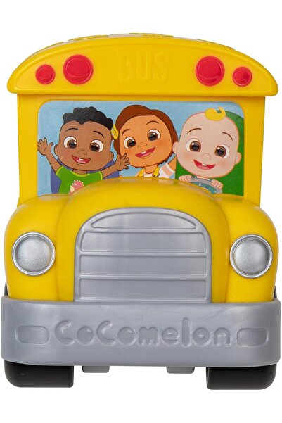 Cocomelon لعبة حافلة مدرسية صغيرة صفراء - مركبة لعب تفاعلية ممتعة للأطفال