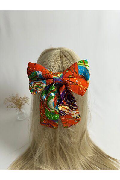 MegssStore مشبك تلقائي على شكل فيونكة منقوشة