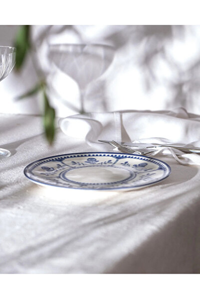 Madame Coco Reve Bleu Celeste Pasta Tabağı - Mavi/Beyaz - 19 cm