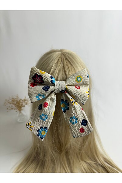 MegssStore مشبك تلقائي على شكل فيونكة منقوشة