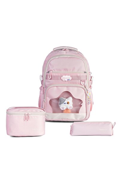 nacar çarşı Relaxion 1920 Powder Pink Girls' 3-Piece Primary School Set P Plu...