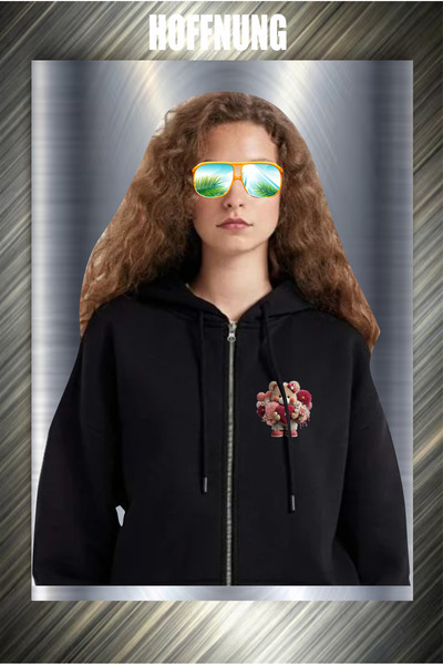 HOFFNUNG unisex Βαμβάκι lu oversized Love Bear με τύπωμα με κουκούλα Άνετο κα...