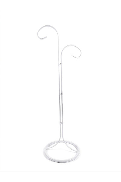 Dayang Double Bird Cage Stand – White Metal Stand for 2 Bird Cages, Heavy Dut...