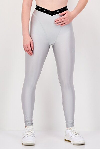Puma Women Tight Fit Training Leggings, Silver