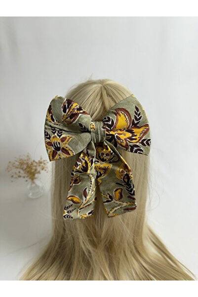 MegssStore مشبك تلقائي على شكل فيونكة منقوشة