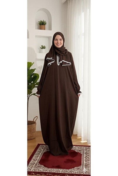 ARMİZA Pmuklu Lace Piece Prayer and Umrah Robe