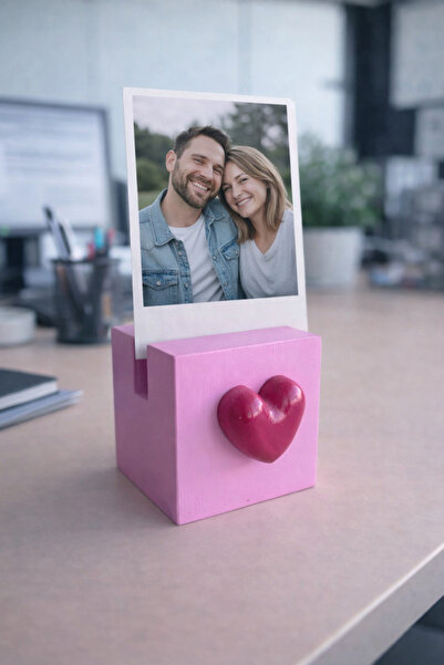 unique florya Βάση φωτογραφιών με καρδιά, θήκη για κάρτα μνήμης, διακοσμητικό...