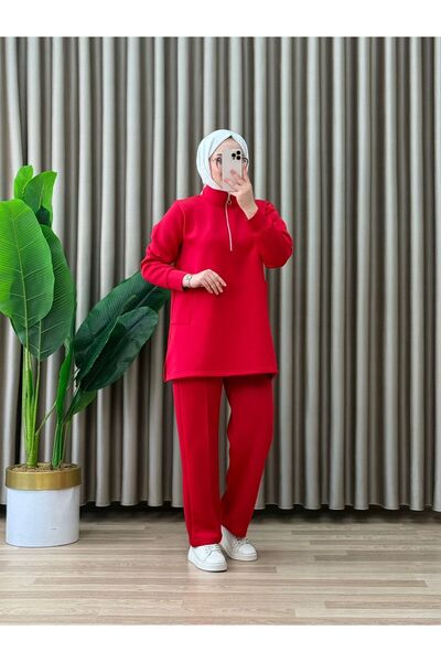 MaşuKa Scuba kumaş tunik pantolon takım