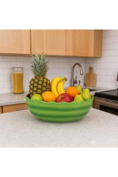 OEM Ceramic Fruit Bowl with Watermelon Pattern 30 x 21 x 11 cm - 3 L