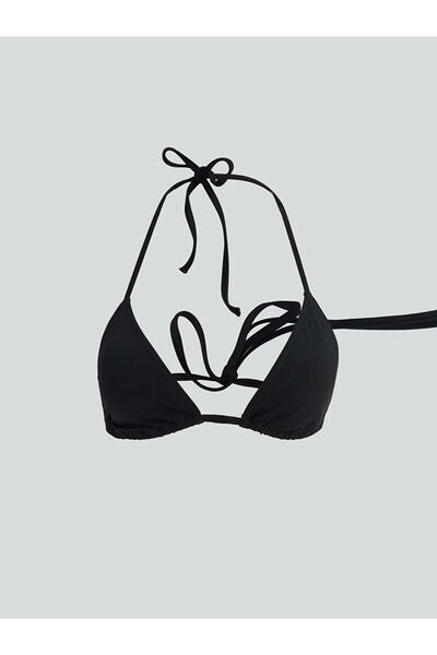 LC Waikiki Black removable padded women's bikini top